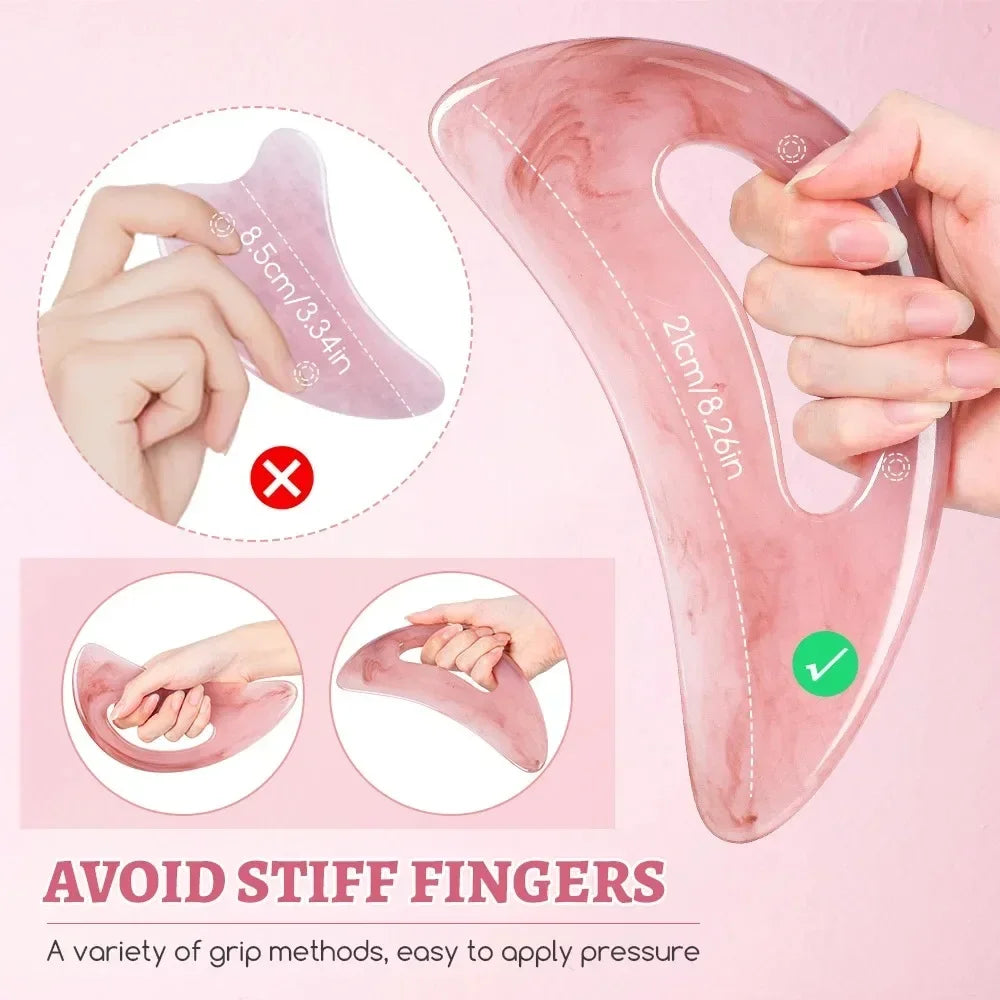 Large Body Gua Sha Massage Tool Large Gua Sha Board for Muscle Scraping, Facial Massage, Anti-Cellulite Spa Acupuncture