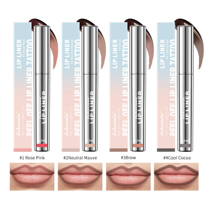 All-Day Lip Contour: Waterproof Peel-Off Tattoo Tint for Fuller, Defined Lips