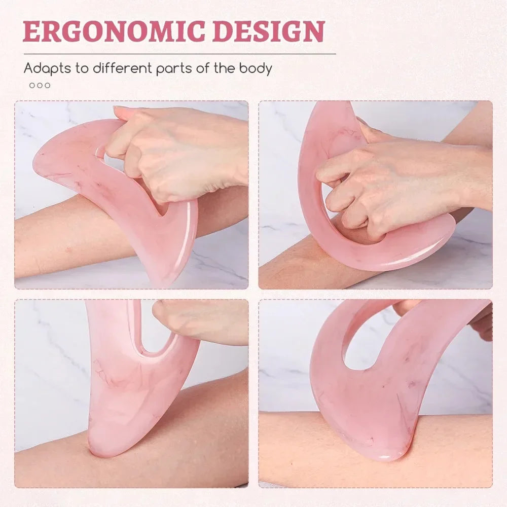Large Body Gua Sha Massage Tool Large Gua Sha Board for Muscle Scraping, Facial Massage, Anti-Cellulite Spa Acupuncture