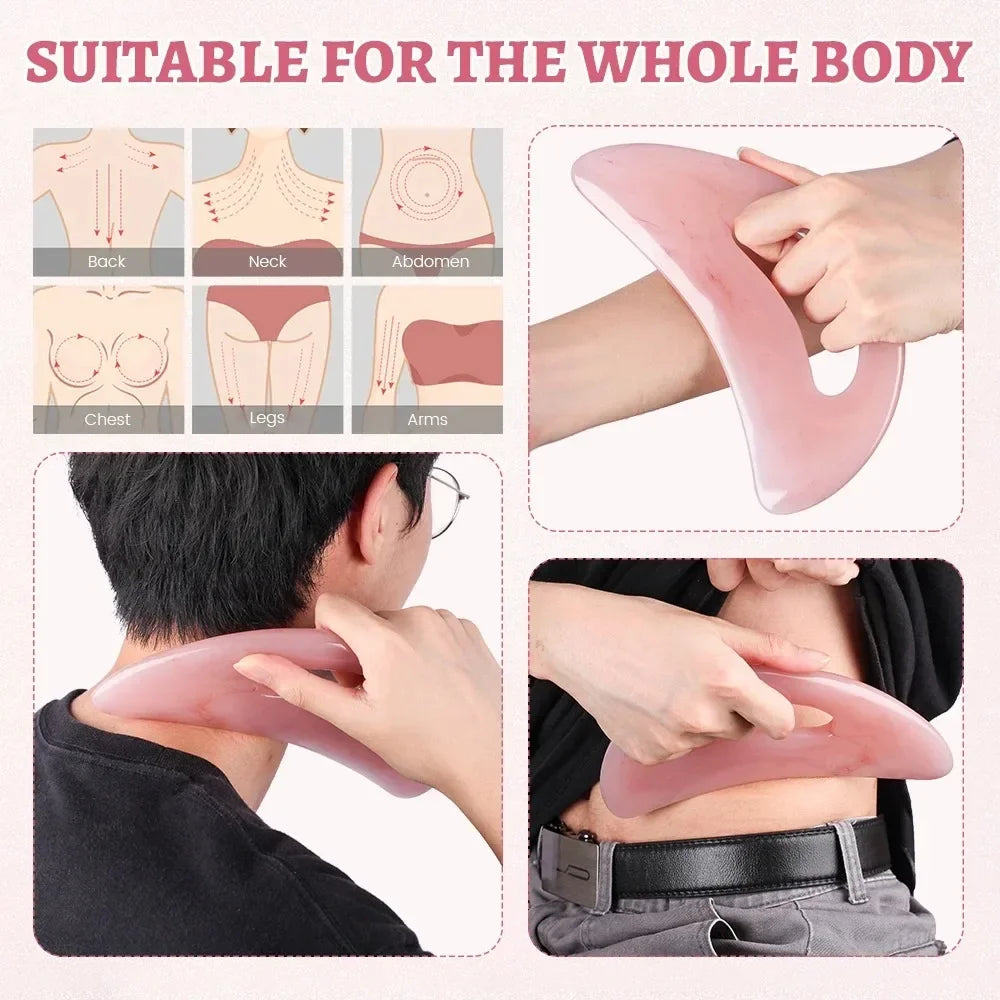 Large Body Gua Sha Massage Tool Large Gua Sha Board for Muscle Scraping, Facial Massage, Anti-Cellulite Spa Acupuncture